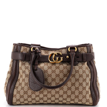 Gucci GG Running Tote GG Canvas with Leather Medium