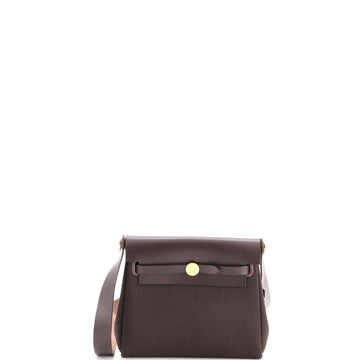 Hermes Herbag Zip Toile and Leather 20