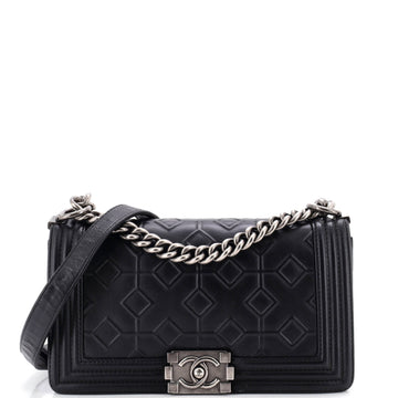 Chanel Arabesque Boy Flap Bag Embossed Calfskin Old Medium