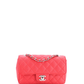 Chanel Classic Single Flap Bag Quilted Caviar Mini