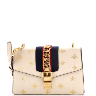 Gucci Sylvie Shoulder Bag Printed Leather Small