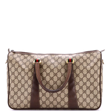 Gucci Vintage Convertible Duffle Bag GG Coated Canvas Medium