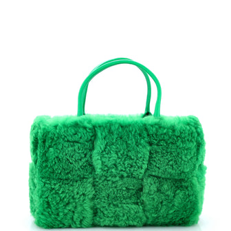 Bottega Veneta Arco Tote Intrecciato Shearling Small