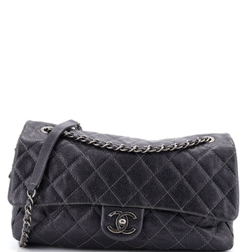 Chanel Easy Flap Bag Quilted Caviar Jumbo