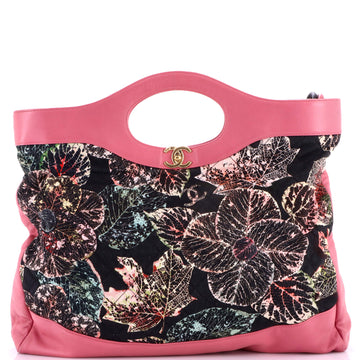 Chanel 31 Shopping Bag Quilted Printed Cotton and Calfskin Large