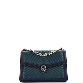 Bvlgari Serpenti Forever Shoulder Bag Quilted Leather Small