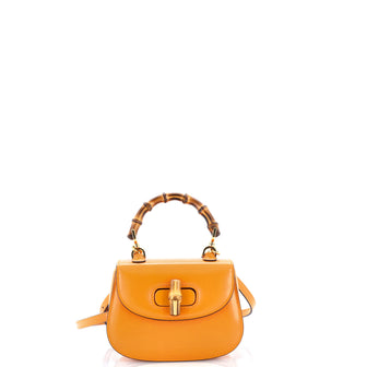 Gucci Bamboo 1947 Top Handle Bag Leather Mini