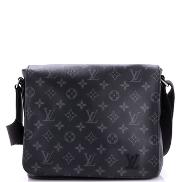 Louis Vuitton District Messenger Bag Monogram Eclipse Canvas PM