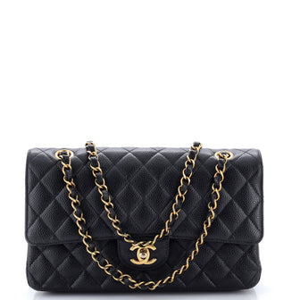 Chanel Classic Double Flap Bag Quilted Caviar Medium