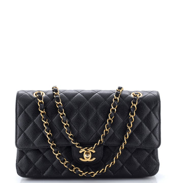 Chanel Classic Double Flap Bag Quilted Caviar Medium