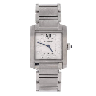 Cartier Tank Francaise Quartz Watch Stainless Steel with Diamond Markers 25