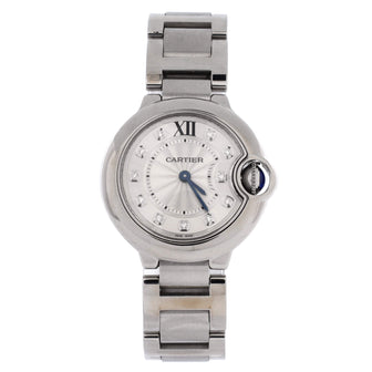 Cartier Ballon Bleu de Cartier Quartz Watch Stainless Steel with Diamond Markers 28