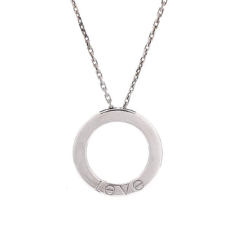 Cartier 6 Diamonds Love Pendant Necklace 18K White Gold and Diamonds