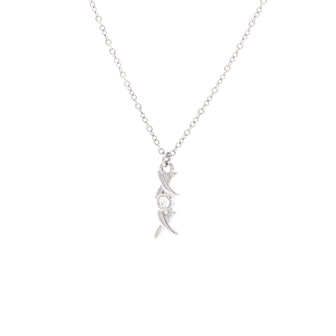Tiffany & Co. Paloma Picasso Graffiti Love and Kisses XOX Pendant Necklace 18K White Gold with Diamond