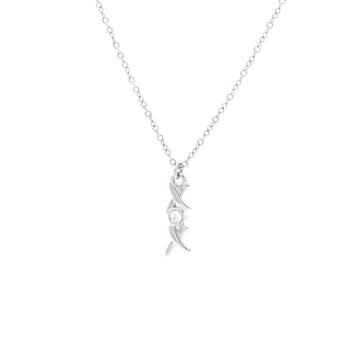 Tiffany & Co. Paloma Picasso Graffiti Love and Kisses XOX Pendant Necklace 18K White Gold with Diamond