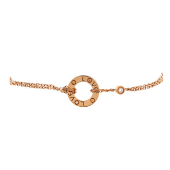 Cartier 2 Diamonds Love Bracelet 18K Rose Gold with Diamonds