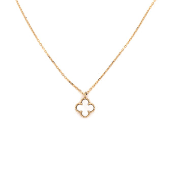 Van Cleef & Arpels Sweet Alhambra Pendant Necklace 18K Yellow Gold and Mother of Pearl