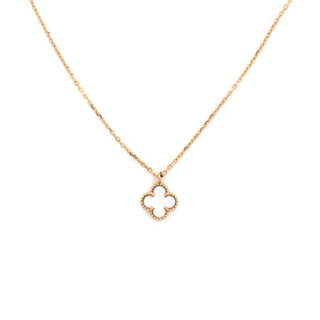Van Cleef & Arpels Sweet Alhambra Pendant Necklace 18K Yellow Gold and Mother of Pearl