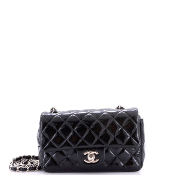 Chanel Classic Single Flap Bag Quilted Patent Mini