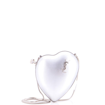 Saint Laurent Love Heart Chain Box Clutch Leather Small