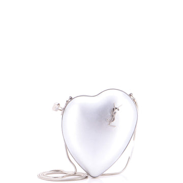 Saint Laurent Love Heart Chain Box Clutch Leather Small