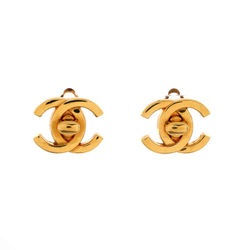 Chanel CC Turnlock Clip-On Earrings Metal