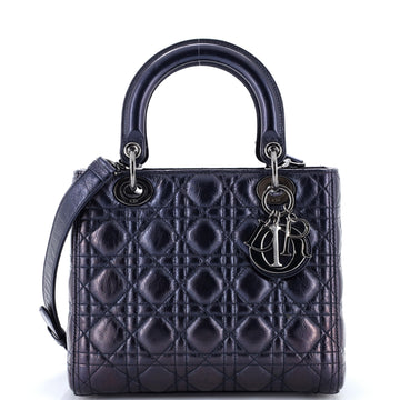 Christian Dior Lady Dior Bag Macrocannage Crinkled Calfskin Medium