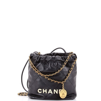 Chanel 22 Chain Hobo Quilted Calfskin Mini