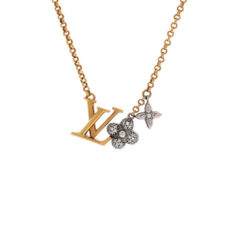 Louis Vuitton LV Gram Pendant Necklace Metal with Crystals