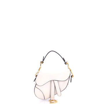 Christian Dior Saddle Handbag Leather Micro