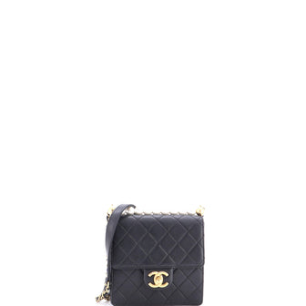 Chanel Chic Pearls Flap Bag Quilted Goatskin Mini