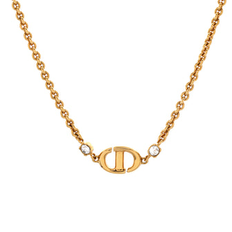 Christian Dior Petit CD Necklace Metal with Crystals