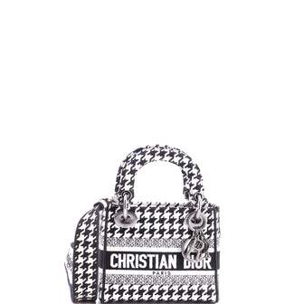 Christian Dior Lady D-Lite Bag Embroidered Canvas Mini