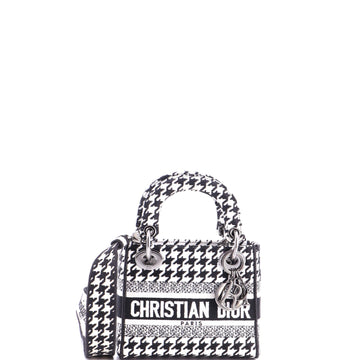 Christian Dior Lady D-Lite Bag Embroidered Canvas Mini
