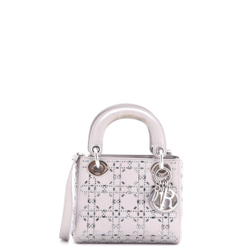 Christian Dior Lady Dior Bag Crystal Embellished Cannage Quilt Satin Mini