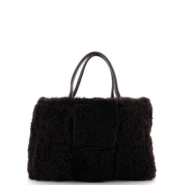 Bottega Veneta Arco Tote Intrecciato Shearling Small