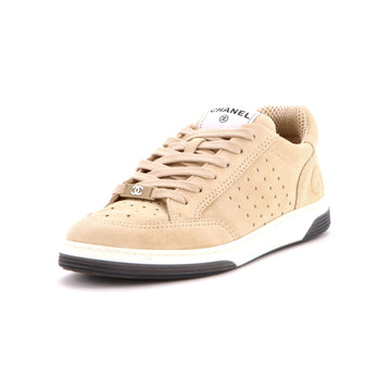 Chanel Women's Logo Low-Top Sneakers Suede