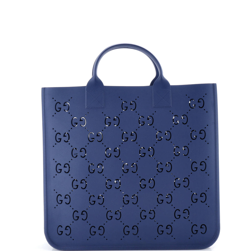Gucci Kid's Tote Perforated Rubber Blue 4339063
