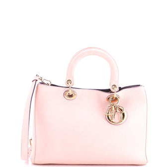 Christian Dior Diorissimo Tote Pebbled Leather Medium