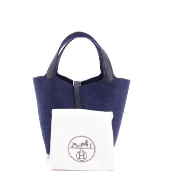 Hermes Picotin Lock Bag Felt with Leather MM