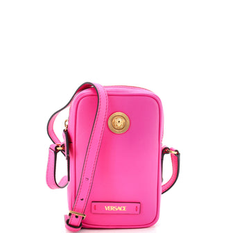 Versace Medusa Biggie Pouch Crossbody Bag Leather Micro