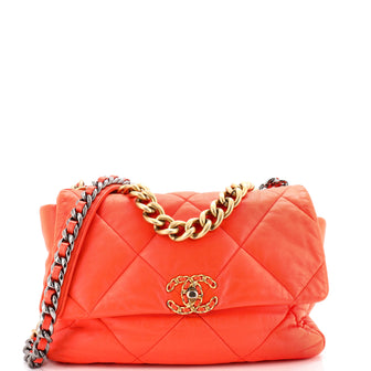 Chanel 19 Flap Bag Quilted Leather Large