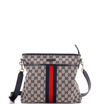 Gucci Front Pocket Web Messenger GG Canvas Small