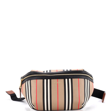 Burberry Sonny Waist Bag Icon Stripe E-Canvas Medium