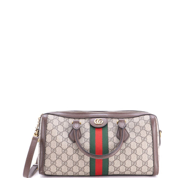 Gucci Ophidia Boston Bag GG Coated Canvas Medium