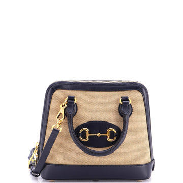 Gucci Horsebit 1955 Top Handle Bag Canvas Small