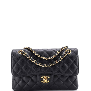 Chanel Classic Double Flap Bag Quilted Caviar Small