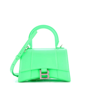 Balenciaga Hourglass Top Handle Bag Leather XS