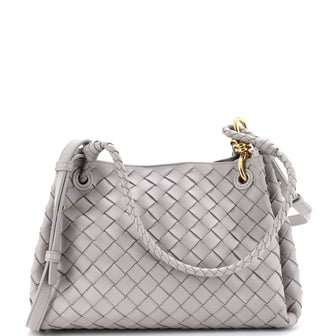 Bottega Veneta Parachute Handle Bag Intrecciato Leather Small