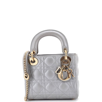 Christian Dior Lady Dior Chain Bag Cannage Quilt Lambskin Mini